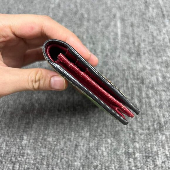 100% Authentic GUCCI Blooms Brown Canvas Wallet - Picture 3 of 12